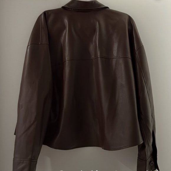 Babaton Vegan Leather Pelli Hip Shirt Jacket - Picture 3 of 3